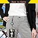 HASFINE Retractable Keychain Badge Holder Carabiner, Cute Retractable Badge Reel Clip with Key Chain Stainless Hook