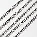 PH PandaHall 32 ft Necklace Chains Black Iron Cross Chains Link Cable O-Shaped Chain for Necklace Jewelry Accessories DIY Making-3x2.2x0.6mm