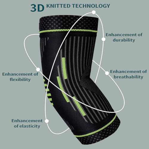 Elbow Compression Sleeve (1 pair),Elbow Brace for Tendonitis and Tennis Elbow,Elbow Support Golfers, Arthritis, Bursitis. Elbow Pain Relief,Weightlifting, Fit for Men & Women