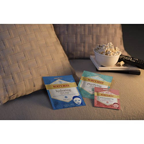 Burt's Bees Hydrating Face Mask, Single Use Sheet Mask, 6 Count