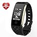 Fitness Tracker, MJFOX Heart Rate Monitor Smart Bracelet Wireless Bluetooth IP67 Waterproof OLED Band Wristband Watch with Health Sleep Activity Tracker Pedometer for iOS Android Phone