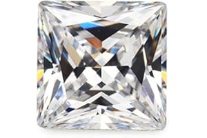 WUZHOUGEMS 100pcs 2x2mm AAAAA Square White Princess Cut Loose Cubic Zirconia CZ Stone Gemstone (2x2mm 100pcs)