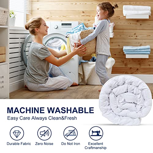 LUTE Cooling Mattress Topper Queen Size, 400TC Cotton Extra Thick