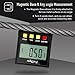 Digital Miter Saw Protractor, Angle Finder with Magnetic on 4 Sides, 360 Protractor Woodworking, Suitable for Table Saw, Bench Grinder and Drill Press, Accuracy is ±0.1 Degrees