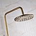 Rozin Bathroom 2 Knobs Mixer Rainfall Shower Faucet Units with Hand Spray Antique Brass