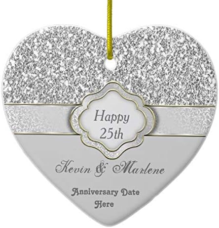 Lplpol 25th Silver Xmas Trees Home Decorated Ceramic Ornaments Porcelain Ornament Personalize Souvenir