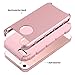 ULAK 5S Case, iPhone 5S Case, iPhone 5 Case, iPhone SE Case, Slim Fit Dual Layer Protection Case Shock Absorbing Hard Rugged Ultra Protective Back Rubber Cover with Impact Protection(Rose Gold)