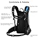 RUPUMPACK Insulated Hydration Backpack Pack with 2L Water Bladder - Keeps Liquid Cool Up to 4 Hours, Fit Outdoor Gear for Hiking, Running, Cycling, Camping, Skiing, Black+Grey