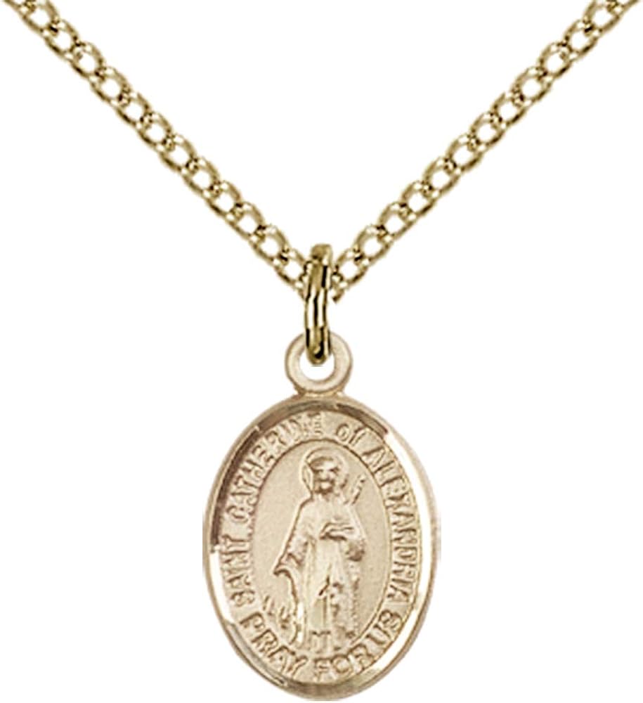 Jewels Obsession St. Catherine of Alexandria Pendant Gold Filled St. Catherine of