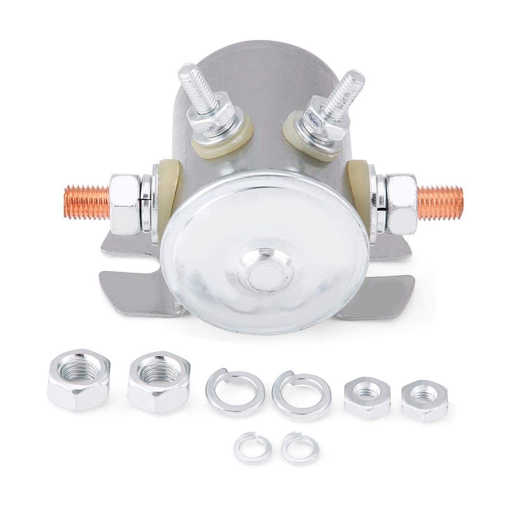 Winch Solenoid Relay Switch,12V Continuous Duty Solenoid Relay Switch 150Amp Carts Winch Marine In Rush Heavy Duty SPST Solenoid 150A Relay