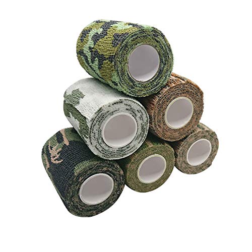 3 Inch X 5 Yards Self Adhesive Bandage 12 Rolls Self Adhesive Tape Cohesive Bandage Tape Strong Elastic Sports Tape for Wrist Stretch Athletic Tape for Ankle Sprains and Swelling,12 Camouflage Colors