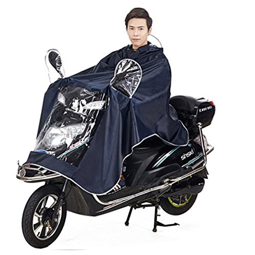 Raincoat Rain Poncho Cape Mobility Scooter Cover Bike Hooded Raincoat with Reflector Strips Brim Rain Cover Protector Jacket Rain Slicker for Electric Motorcycle Bicycle Cycle Cycling Unisex