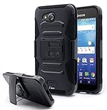 Kyocera Hydro Wave Case,Hydro Air Case, Nagebee Hybrid Armor Stand Case With Holster and Locking Belt Clip Case for Kyocera Hydro Wave / Hydro Air (Holster Combo Black)