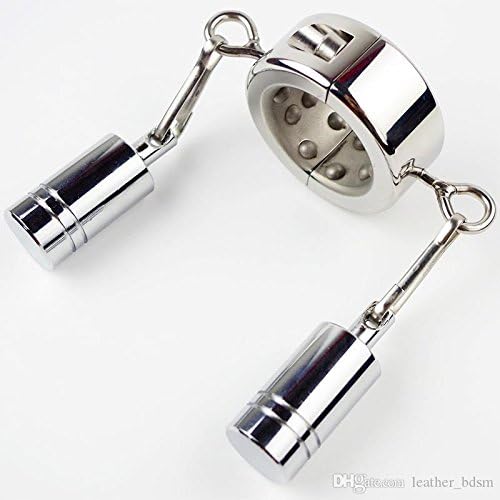 Tomox 4.4oz Chrome Ball Weights Cock And Ball Stretching Accessoriess Parachute Stainless Steel Ball Stretcher Pleasures Extreme CBT Play Sex Game(1pc)