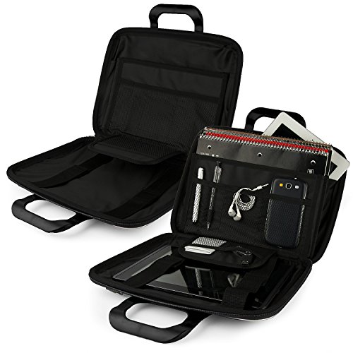 Black 12.5 Inch Laptop Messenger Bag Carrying Case for Microsoft