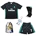 GamesDur 2016/2017 Real Madrid Cristiano Ronaldo #7 Away Purple Football Soccer Kids Jersey & Short & Sock & Soccer Bag Youth Sizes (13-14 Years)