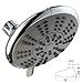 Ana Bath 5-Inch Anti-Clog High Pressure 3-Way LARGE Dual Shower Head with Handheld Spray - 5-Spray Setting/BRASS CONNECTOR/5 Ft Stainless Steel Hose/All Chrome (SS5450CCP)