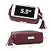 Makeup Bag for Purse, Small Makeup Pouch Cosmetic Bags Clutch Handy Organizer Pencil Case w/Tassel Zipper - 4 Colors for Choice