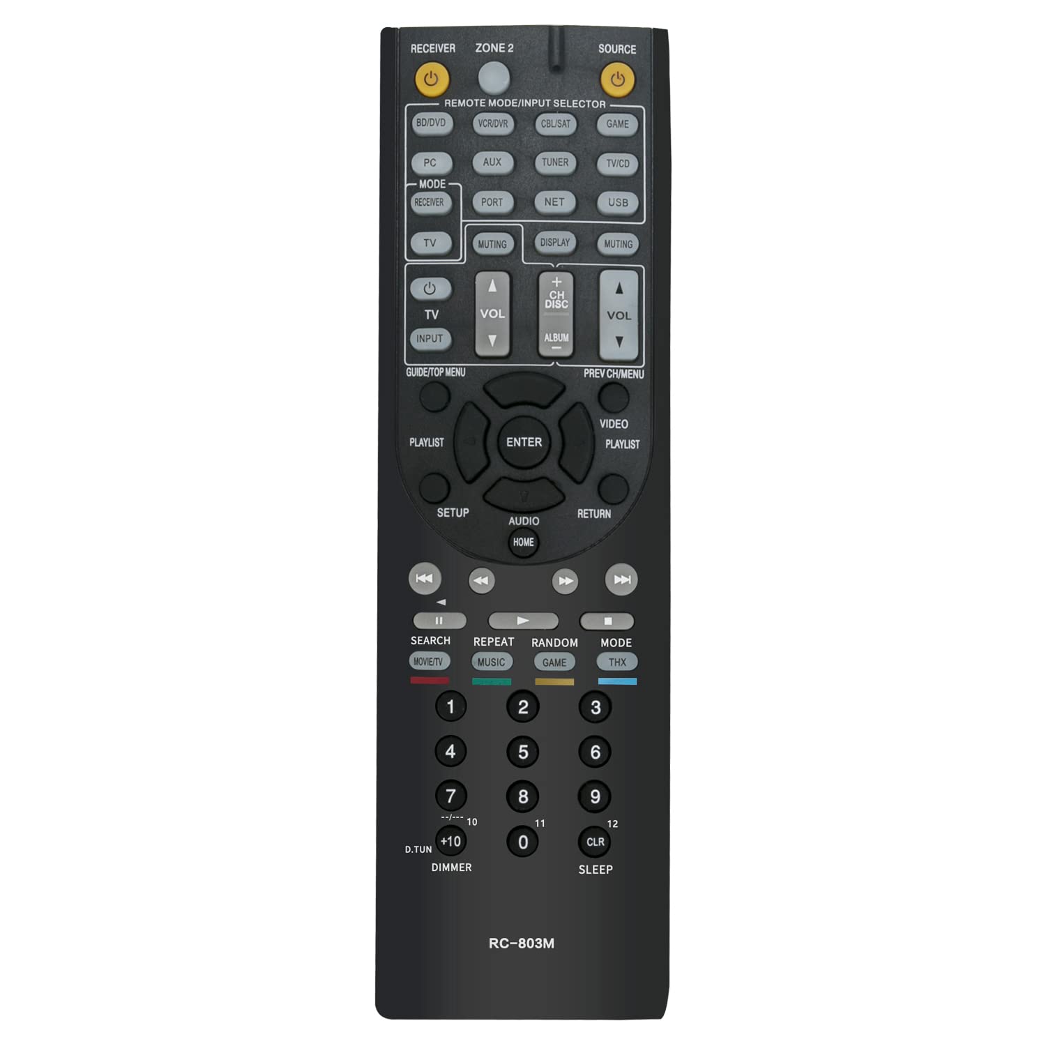 VINABTY Replacement Remote Control Fit for Onkyo AV Receiver TX-NR609 HT-S7409 HT-S8409 RC-803M