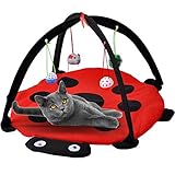 MyfatBOSS Cat Play Mat, Cat Tent Activity Center with Hang Cat Toys, Outdoor Bed Play Tent for Cat
