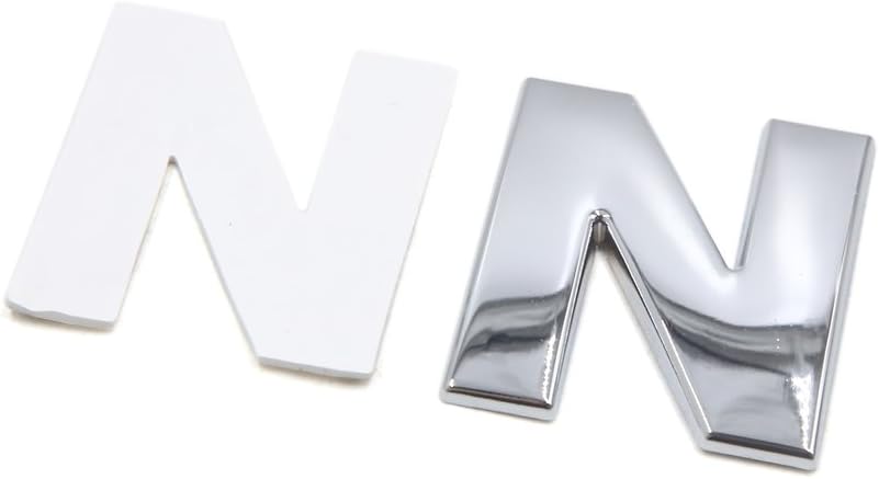Amazon Uxcell カーステッカー 銀色調 金属製 N 文字の形状 アルファベット ステッカー エンブレム バッジ デカール 自動車用 ステッカー デカール 車 バイク