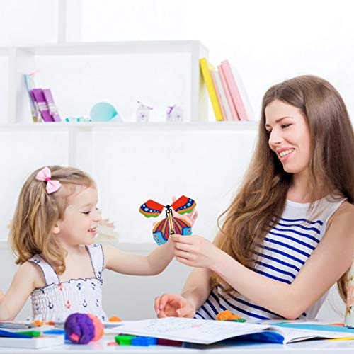B bangcool Magic Flying Butterflies, Magical Fly Butterfly Natural Wind Up Powered Fly Up Fairy Butterflies for All Age People (20 PCS)