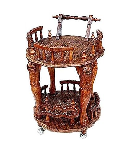 Craftatoz Round Wine Service Trolley