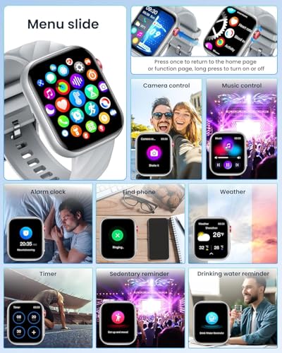 Smartwatch Men's Smart Watch with ECG+HRV: 50 cm AMOLED Smart Watch with Bluetooth Calls Blood Pressure BIM Temperature Bracelet Activity with 24H Sleep Heart Rate Monitor Compatible Android iOS