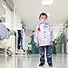 Kids Doctor Role Play Costume Dress Up Set with Lab Coat, Face Mask, Stethoscope, and 6 Additional Medical Tools
