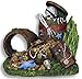 Exotic Environments Skeleton Barrel Bubbler Aquarium Ornament, 5-Inch by 3-3/4-Inch by 4-Inch