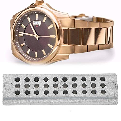 Vruping Riveting Stake,30 Holes Metal Riveting Stake Holder Punch Block Watchmaker Tools for Watch Repairing - Thumbnail 5