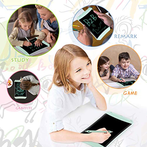 KOKODI LCD Writing Tablet 8.5 Inch, Drawing board Doodle Board with Lock Function, Erasable Reusable Electronic Doodle Pads Writing Board Gift for Kids and Adults at Home,School and Office (Green)