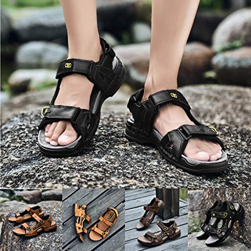 Corriee 2019 Gift Idea Mens Athletic Sandal Men's Summer Fashion Beach Fishing Shoes Flats Black