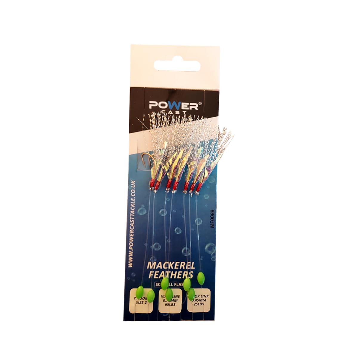 7 Hooks Mackerel Feathers (5 pack) (Scintill Flash)