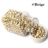 WindMax (R) US Seller Blonde Color 1000 PCS Silicone Micro Rings Beads Loop For Human Feather Hair Extension Tip