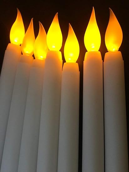 Goyal Led Taper Candles with Clip Stand, for decoration in birthday, party and weddings - Set of 6