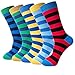 5-pair Mens Fun Cool Cotton Colorful Dress Socks, size:7-11