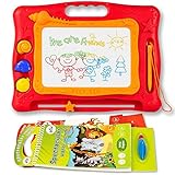 Magnetic Magna Drawing Doodle Board – 2 Water Coloring Books for toddlers – Erasable Doodle Board for Boys and Girls – Travel Size Doodle Pad Helps Your Kids Write & Sketch by LootSoul