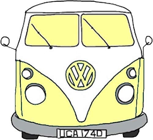 vw Camper Tumblr, Aesthetic, Yellow Sticker Decal Window Bumper Sticker Vinyl 5"