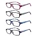 EYEGUARD Reading Glasses 4 Pair Quality Spring Hinge Stylish Readers Fashion Women Glasses for Readers