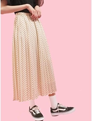 Amazon ウィゴー レディース Wego Wc ドットロングプリーツスカート ホワイト F スカート 通販