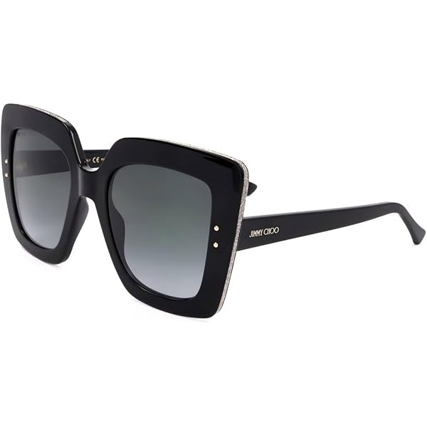 Amazon.com: JIMMY CHOO EDNA/S Black/Grey Shaded 52/22/145 women