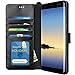 Galaxy Note 8 Case, K-Moze Galaxy Note 8 Wallet Case [4 Card Slots ] [Wrist Strap] [Stand Feature] PU Leather Flip Wallet Case Cover for Galaxy Note 8 - Black