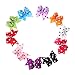 Jocestyle 10pcs Pet Hair Accessories Dog Cat Mini Butterfly Hairpin Hair Elastic Band Headdress
