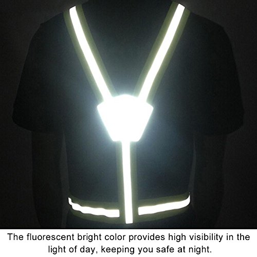 Nikou High Reflective Visible Strap Vest Reflective Gear Accessories for Safety Running Walking Jogging Cycling Motorcycle Highway Emergencies