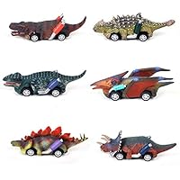 ZJQY Toys for 3-9 Year Old Boys, Pull Back Dinosour Cars for Boys Birthday Present Toy Car for Kids Age 3-9 Toys for Toddlers Infant (6 Pack)