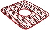 Rubbermaid Antimicrobial Sink Protector Mat, Red Waves, Small