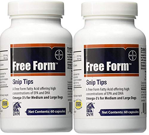DVM Pharmaceuticals Free Form Snip Tips Omega-3's for Med/lg Dogs (2 Pk ...