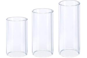 TEENSERY 3 Pcs Glass Guitar Slides 51MM 60MM 70MM Finger Slides for Electric & Acoustic Guitar Bass