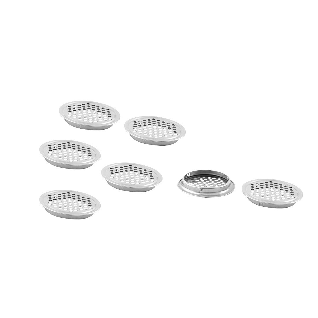Sourcingmap Metal Household Round Mesh Hole Shoes Cabinet Air Vent Louver Cover 7pcs